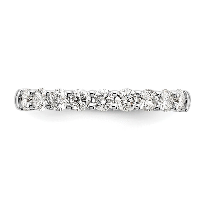 Buy High-Quality 14K White Gold 9-Stone Diamond Band - 3/4 Carat Value!-3
