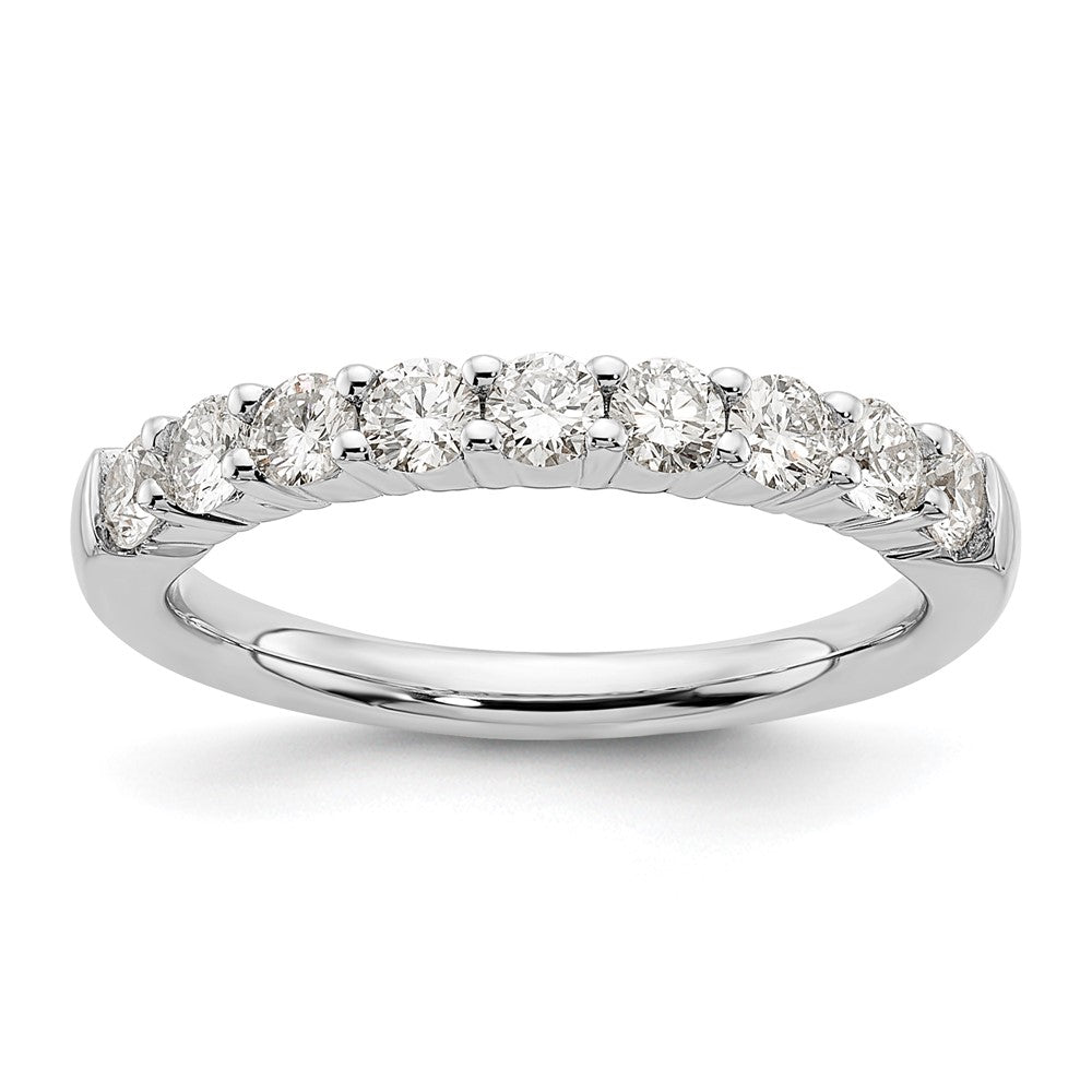 Buy High-Quality 14K White Gold 9-Stone Diamond Band - 3/4 Carat Value!