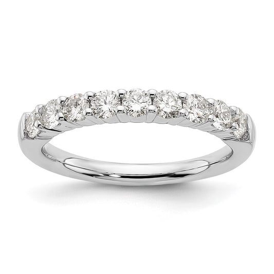 Buy High-Quality 14K White Gold 9-Stone Diamond Band - 3/4 Carat Value!