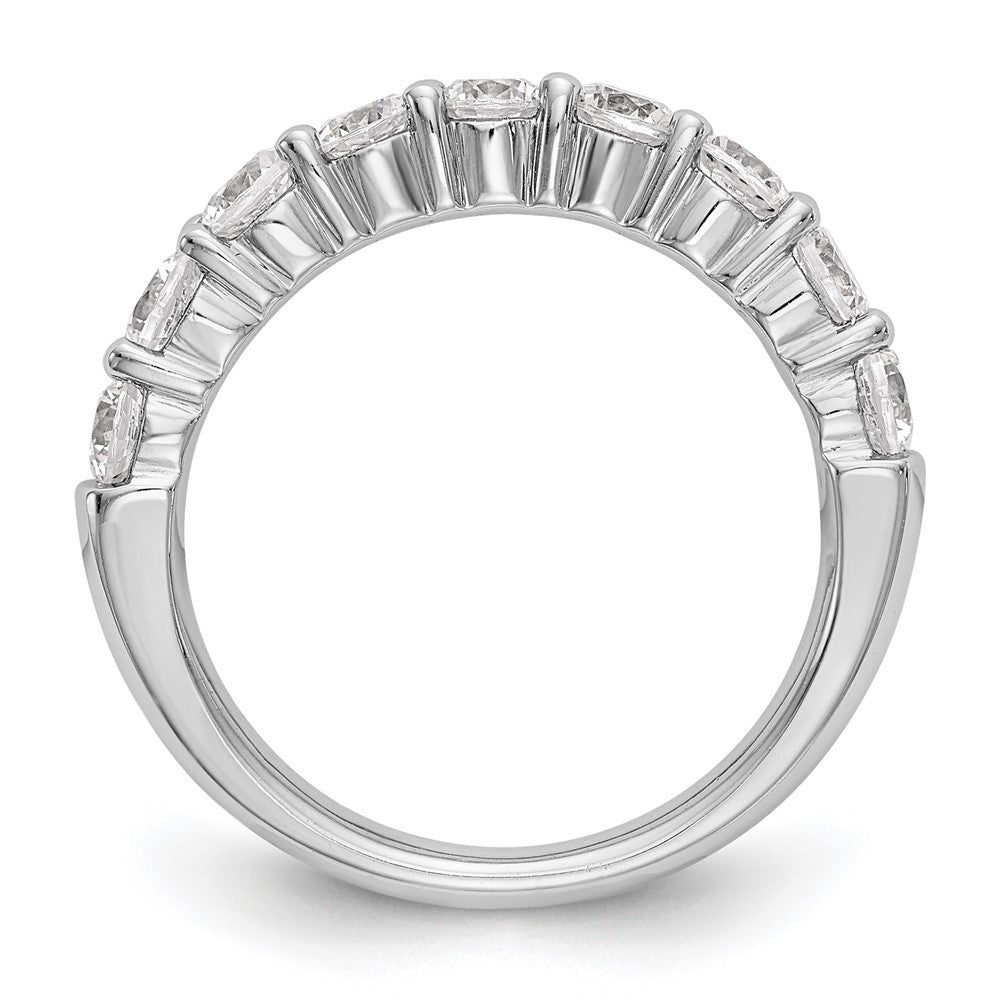 Buy 14K White Gold 1 Carat Round Diamond Band - Stylish 9-Stone Setting