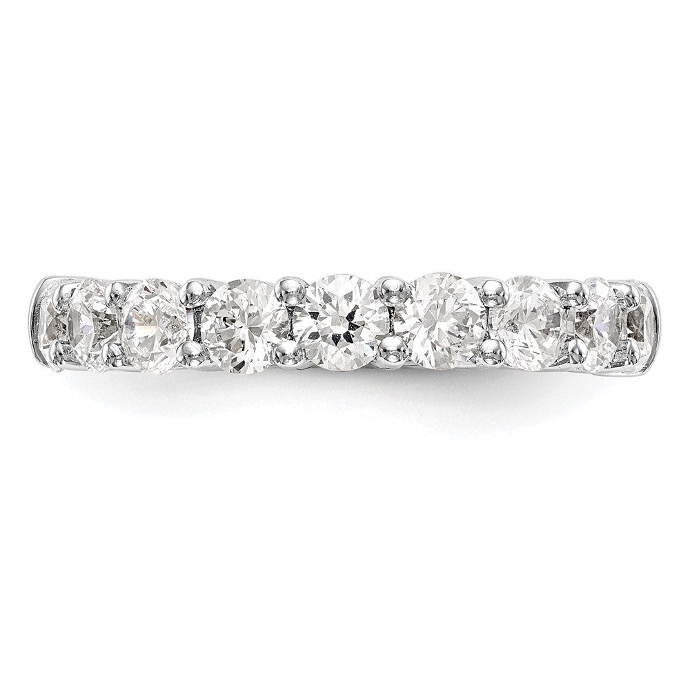 Buy 14K White Gold 1 Carat Round Diamond Band - Stylish 9-Stone Setting