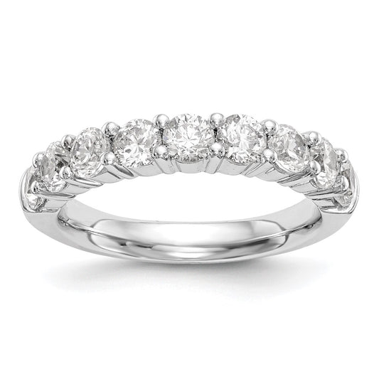 Buy 14K White Gold 1 Carat Round Diamond Band - Stylish 9-Stone Setting