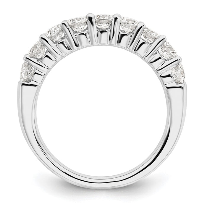 Buy 14K White Gold 9-Stone Diamond Band - 1.15 Carat Luxury Value-2