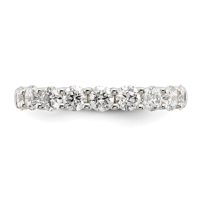 Buy 14K White Gold 9-Stone Diamond Band - 1.15 Carat Luxury Value-3