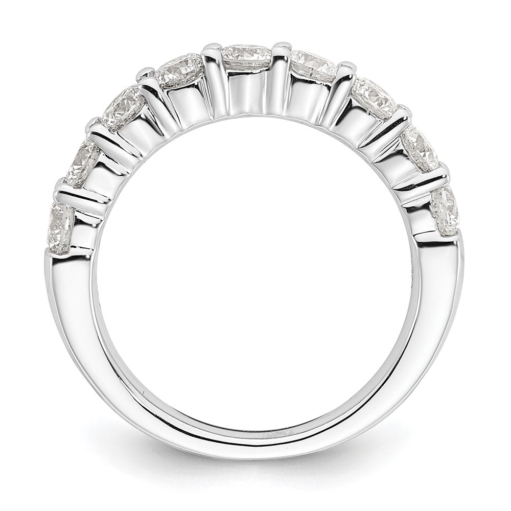Exclusive 14K White Gold 1.6 Carat Diamond Band - Stylish 9-Stone Setting