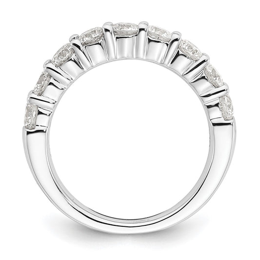 Exclusive 14K White Gold 1.6 Carat Diamond Band - Stylish 9-Stone Setting