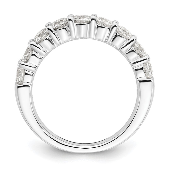 Exclusive 14K White Gold 1.6 Carat Diamond Band - Stylish 9-Stone Setting-2