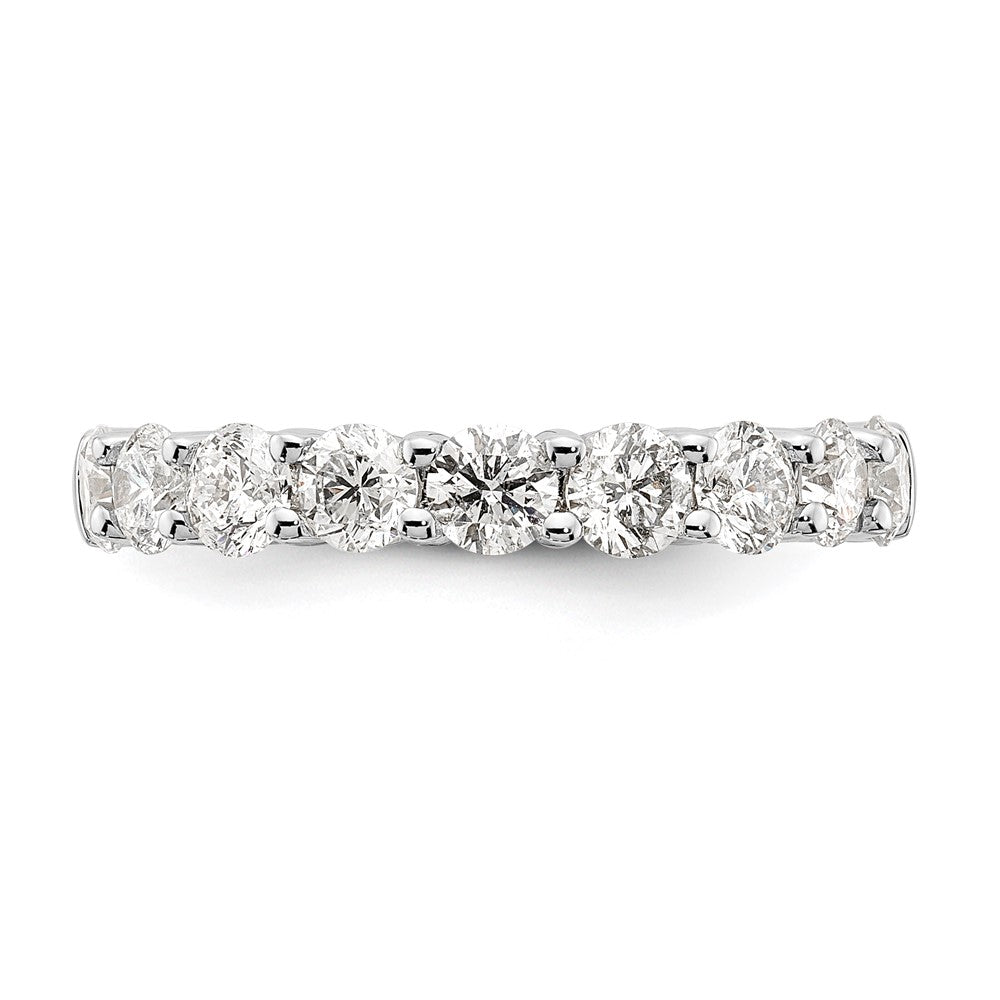 Exclusive 14K White Gold 1.6 Carat Diamond Band - Stylish 9-Stone Setting