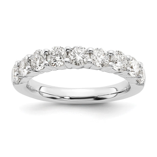 Exclusive 14K White Gold 1.6 Carat Diamond Band - Stylish 9-Stone Setting