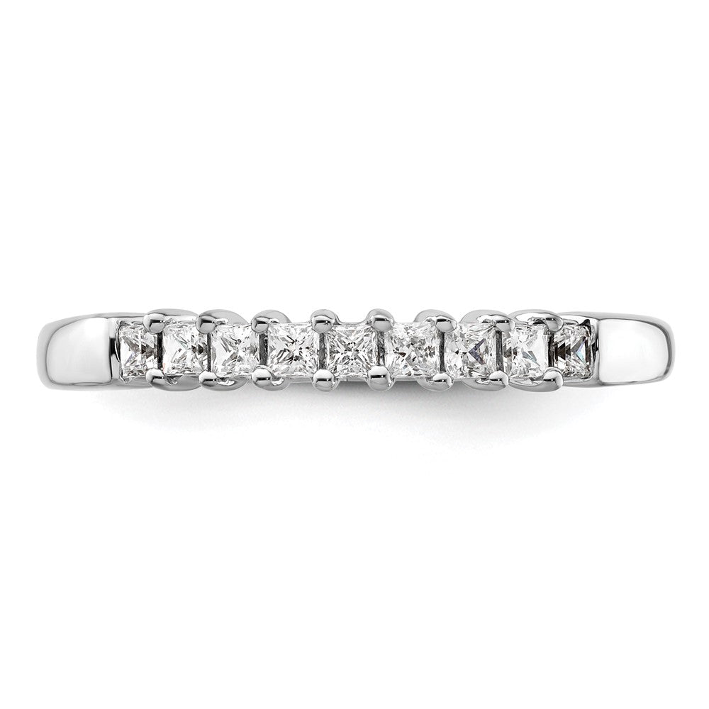 Buy Stylish 14K White Gold Diamond Band Setting for 9 Princess Cuts (1.8mm)