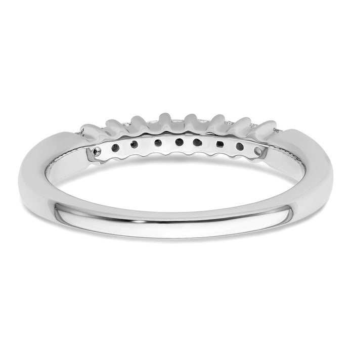 Buy Stylish 14K White Gold Diamond Band Setting for 9 Princess Cuts (1.8mm)-5