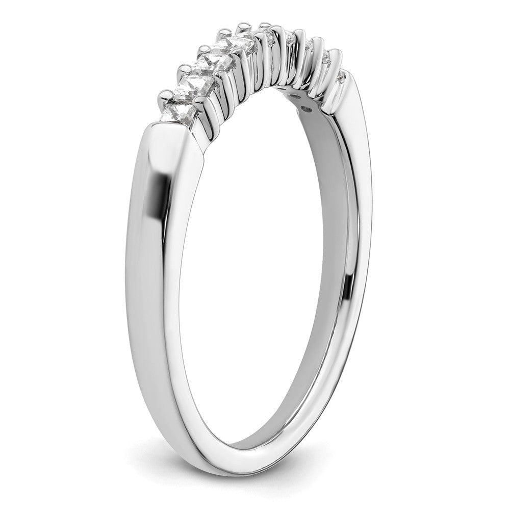 Buy Stylish 14K White Gold Diamond Band Setting for 9 Princess Cuts (1.8mm)
