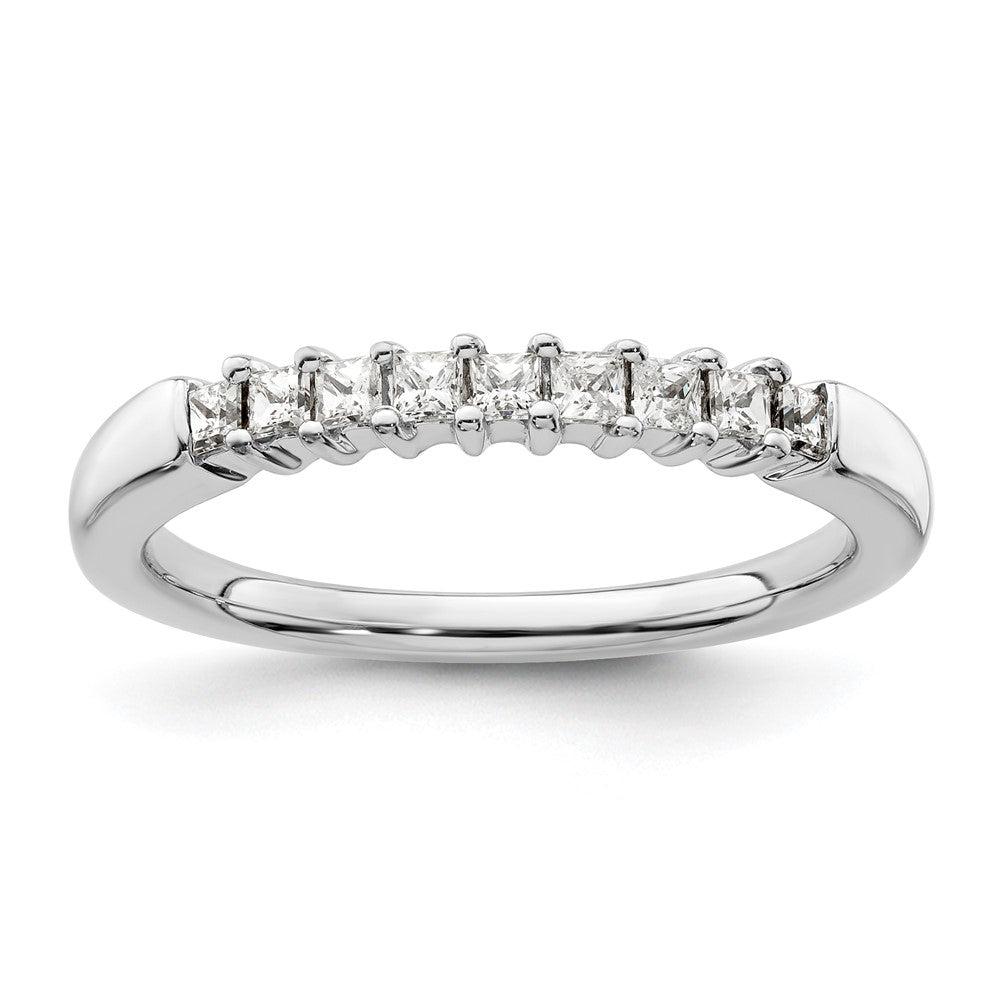 Buy Stylish 14K White Gold Diamond Band Setting for 9 Princess Cuts (1.8mm)