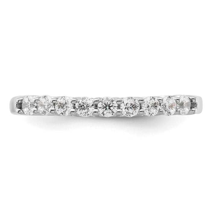 Buy Stylish 14K White Gold 9-Stone Diamond Band - 1/3 Carat, Affordable Luxury-4