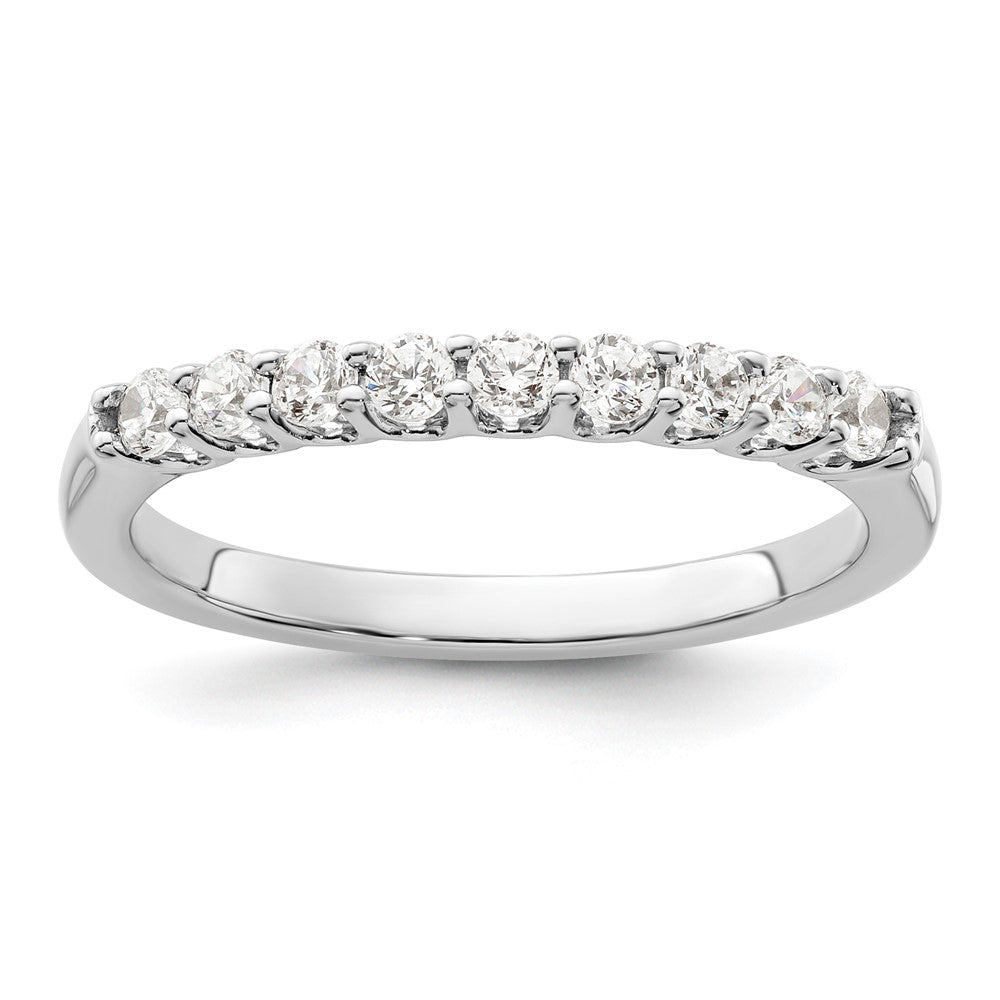 Buy Stylish 14K White Gold 9-Stone Diamond Band - 1/3 Carat, Affordable Luxury