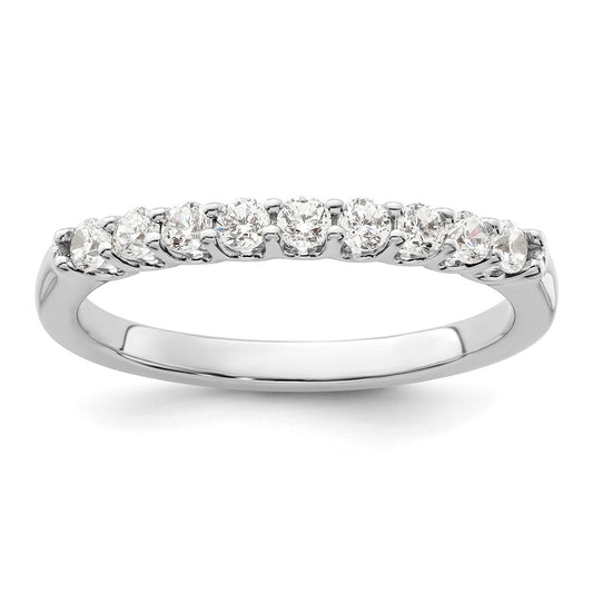 Buy Stylish 14K White Gold 9-Stone Diamond Band - 1/3 Carat, Affordable Luxury