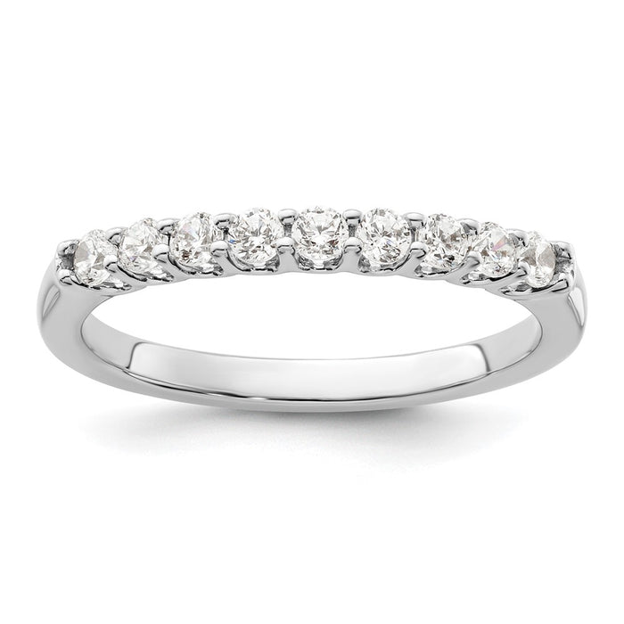 Buy Stylish 14K White Gold 9-Stone Diamond Band - 1/3 Carat, Affordable Luxury-1