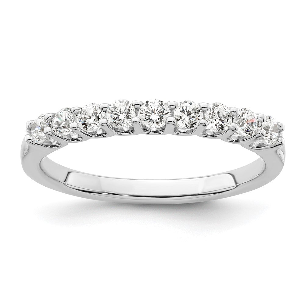 Buy Exclusive 14K White Gold Diamond Band - 1/2 Carat, Stylish 9-Stone Design