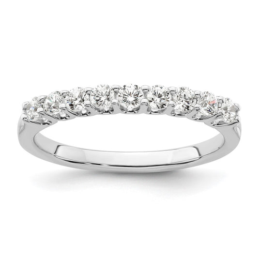 Buy Exclusive 14K White Gold Diamond Band - 1/2 Carat, Stylish 9-Stone Design