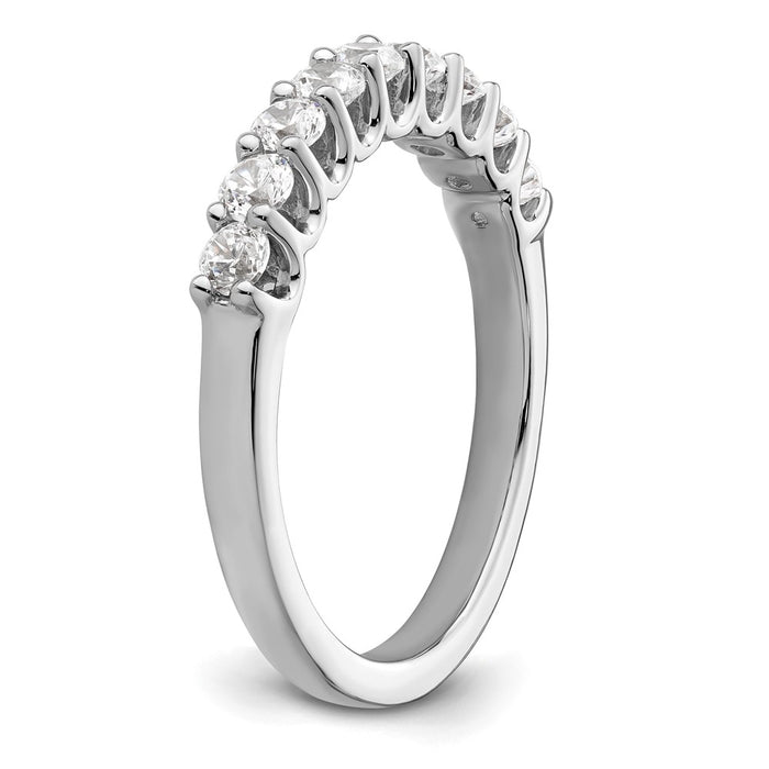 Buy Exclusive 14K White Gold 9-Stone Diamond Band - 5/8 Carat Luxury Value-6