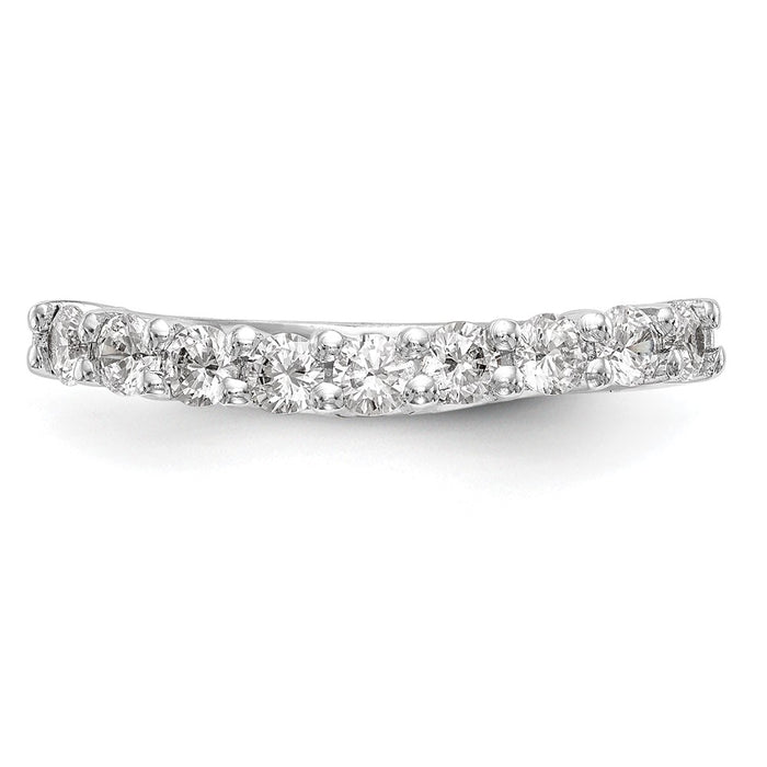 Order Luxury 14K White Gold Diamond Band - 7/8 Carat, 9-Stone Design-4