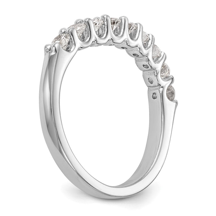 Order Luxury 14K White Gold Diamond Band - 7/8 Carat, 9-Stone Design-6