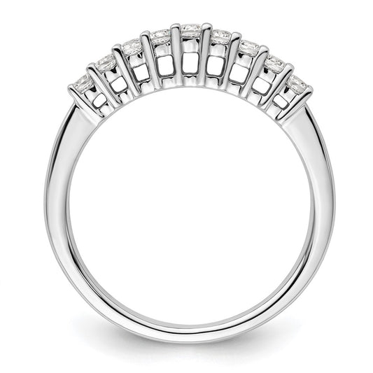 Exclusive 14K White Gold 9-Stone Diamond Band Setting - Affordable Luxury!