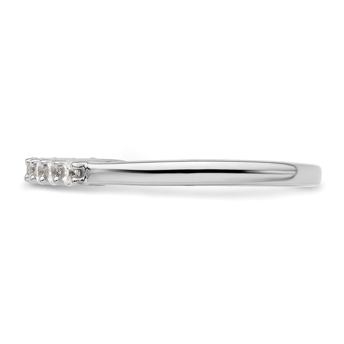 Exclusive 14K White Gold 9-Stone Diamond Band Setting - Affordable Luxury!-3