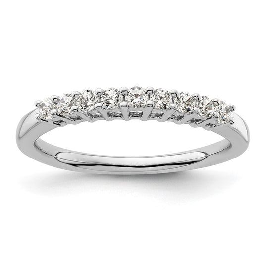 Exclusive 14K White Gold 9-Stone Diamond Band Setting - Affordable Luxury!
