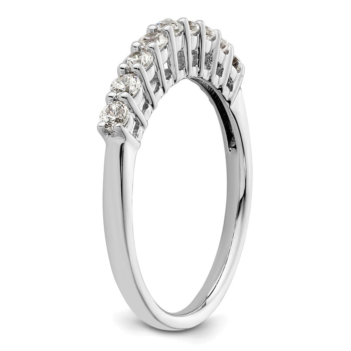 Buy Exclusive 14K White Gold 9-Stone Diamond Band - 1/2 Carat Total Weight-6