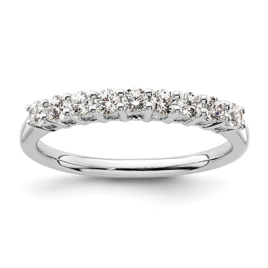 Buy Exclusive 14K White Gold 9-Stone Diamond Band - 1/2 Carat Total Weight