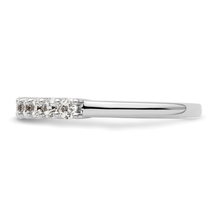 Buy Stylish 14K White Gold 9-Stone Diamond Band - 3/4 Carat Value Ring-3