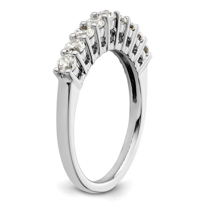 Buy Stylish 14K White Gold 9-Stone Diamond Band - 3/4 Carat Value Ring-6