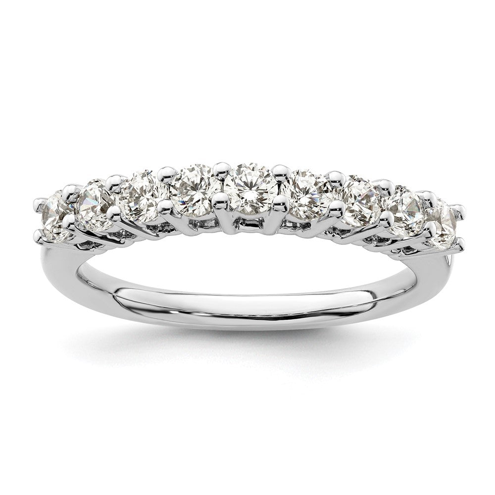 Buy Stylish 14K White Gold 9-Stone Diamond Band - 3/4 Carat Value Ring