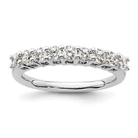 Buy Stylish 14K White Gold 9-Stone Diamond Band - 3/4 Carat Value Ring