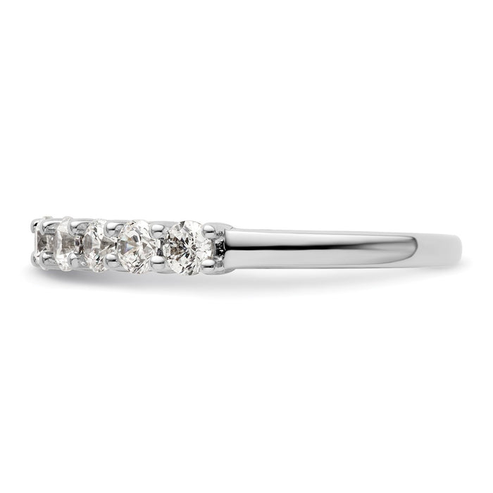 Buy Exclusive 14K White Gold 1 Carat Round Diamond Band - Stylish 9-Stone Setting-3