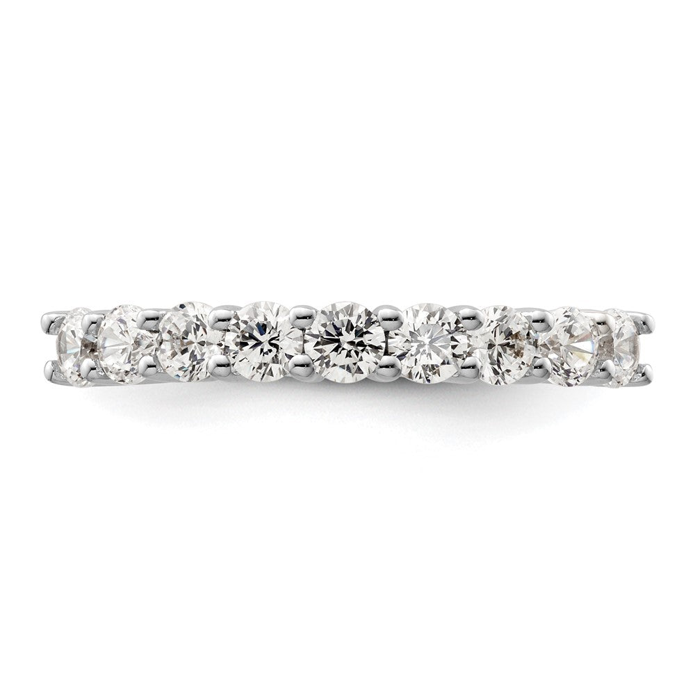 Buy Exclusive 14K White Gold 1 Carat Round Diamond Band - Stylish 9-Stone Setting