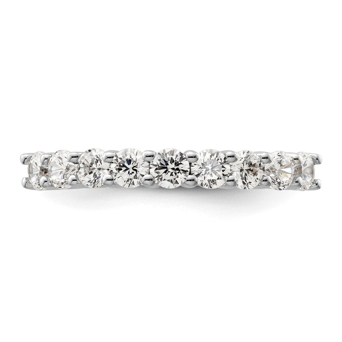 Buy Exclusive 14K White Gold 1 Carat Round Diamond Band - Stylish 9-Stone Setting-4