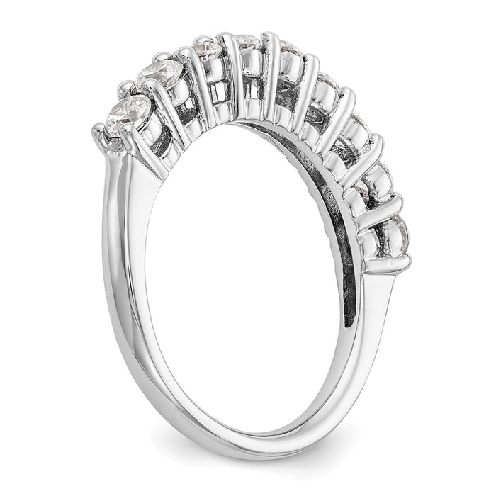 Exclusive 14K White Gold 9-Stone Diamond Band - 1.15 Carat Luxury Design-6