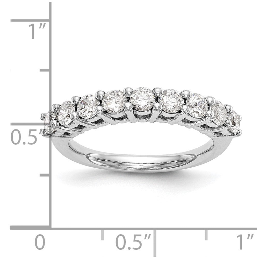 Exclusive 14K White Gold 9-Stone Diamond Band - 1.15 Carat Luxury Design