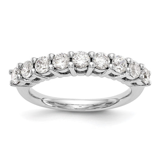 Exclusive 14K White Gold 9-Stone Diamond Band - 1.15 Carat Luxury Design