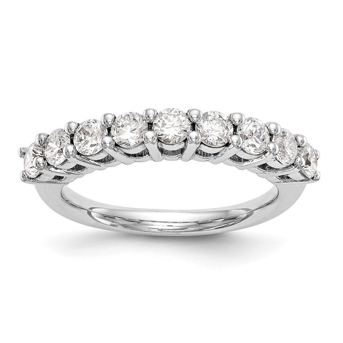 Exclusive 14K White Gold 9-Stone Diamond Band - 1.15 Carat Luxury Design-1