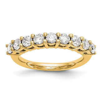 Buy Exclusive 14K Yellow Gold 9-Stone Diamond Wedding Band - Luxury Value!