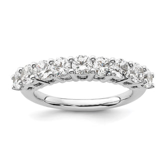 Buy Stylish 14K White Gold 9-Stone Diamond Band - 1.6 Carat Value