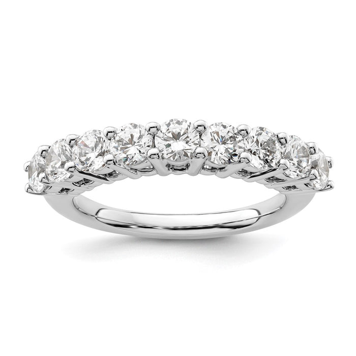 Buy Stylish 14K White Gold 9-Stone Diamond Band - 1.6 Carat Value-1