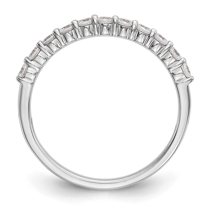 Buy Stylish 14K White Gold 11-Stone 1/2 Carat Diamond Eternity Band-2