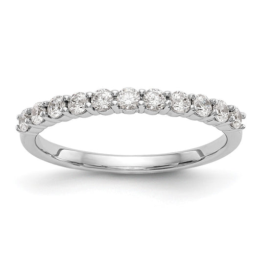 Buy Stylish 14K White Gold 11-Stone 1/2 Carat Diamond Eternity Band