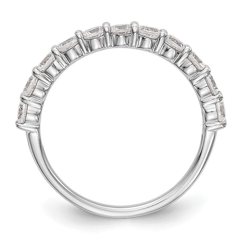 Order 14K White Gold 1 Carat Diamond Band - Stylish 11 Stone Ring