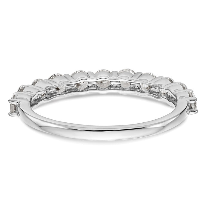 Order 14K White Gold 1 Carat Diamond Band - Stylish 11 Stone Ring-5