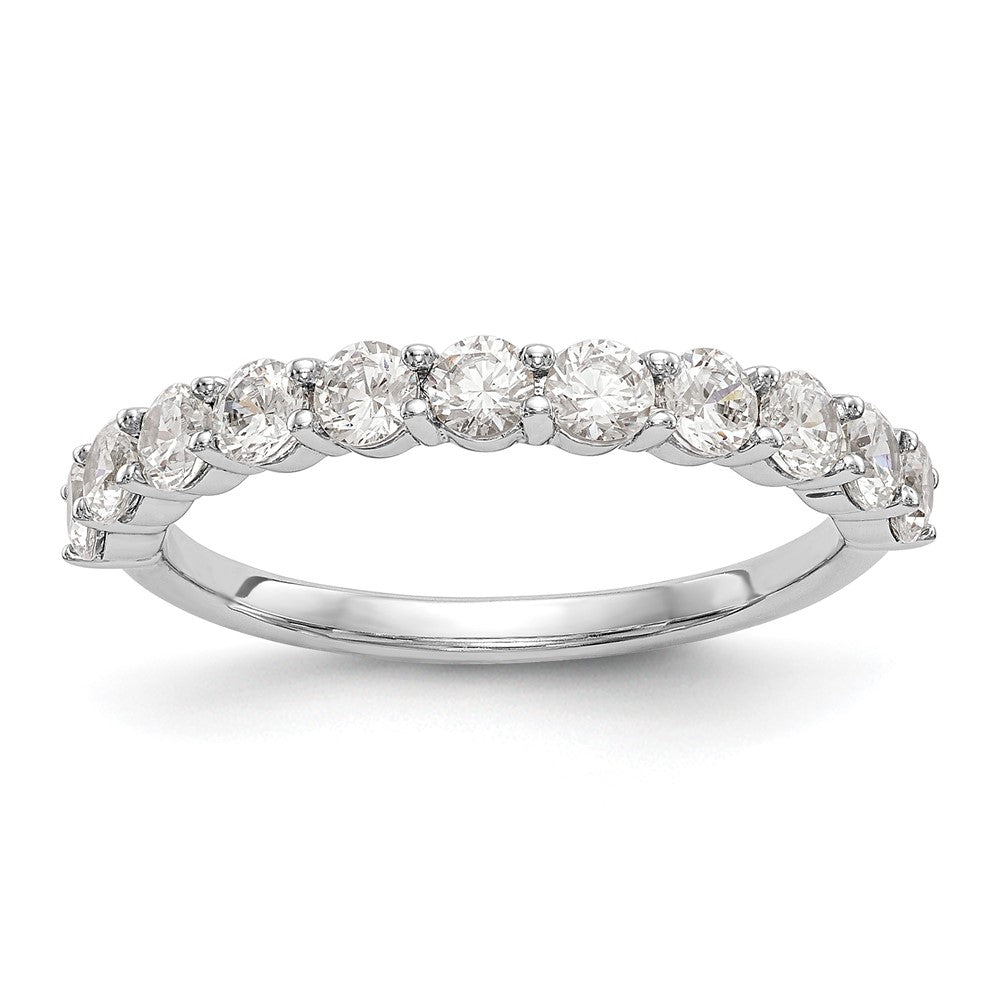 Order 14K White Gold 1 Carat Diamond Band - Stylish 11 Stone Ring
